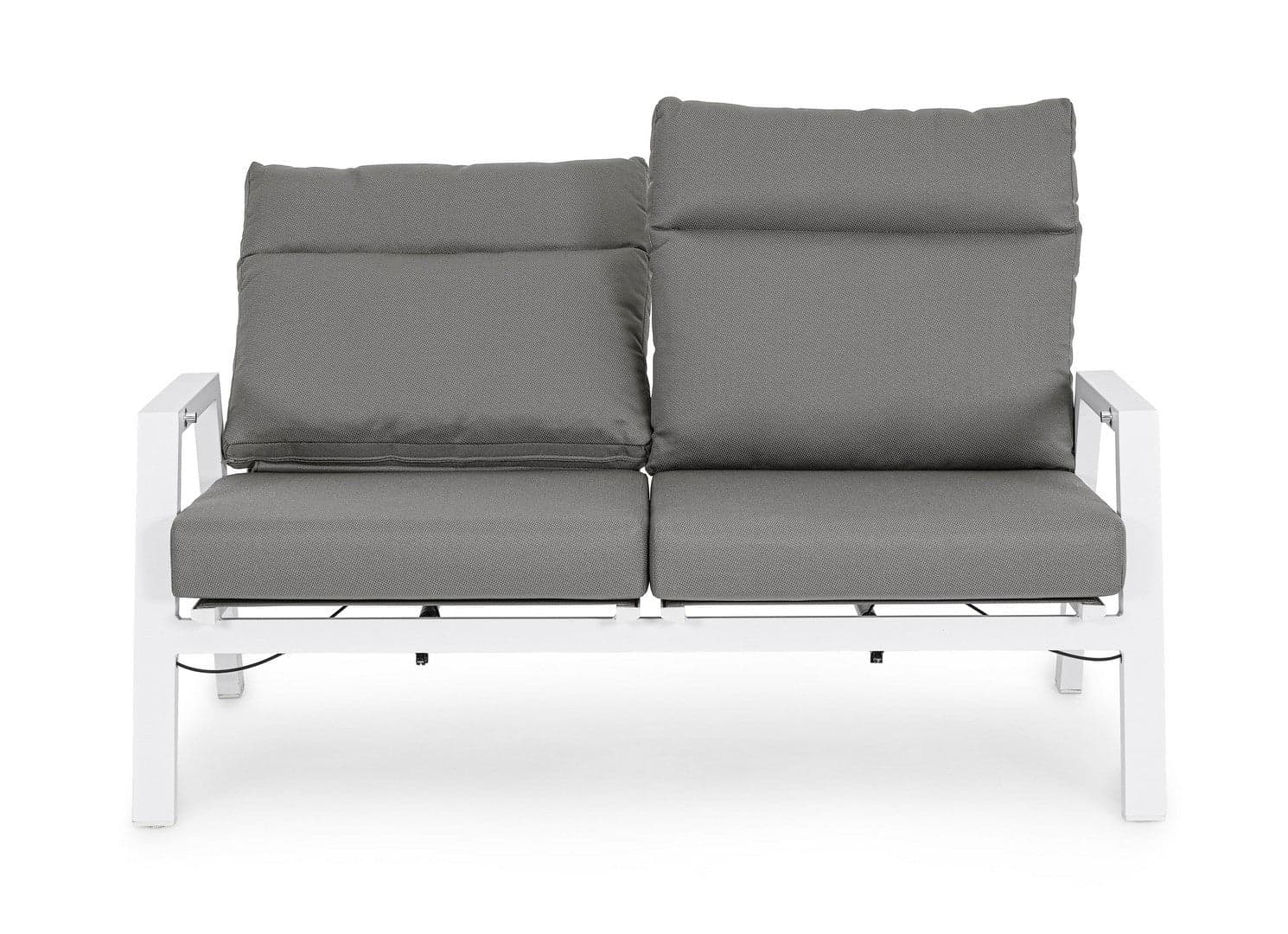 Divano reclinabile ''Kledi'' con struttura in alluminio bianco, per esterno e giardino in Divani Decor Space - Altamura, commercioVirtuoso.it