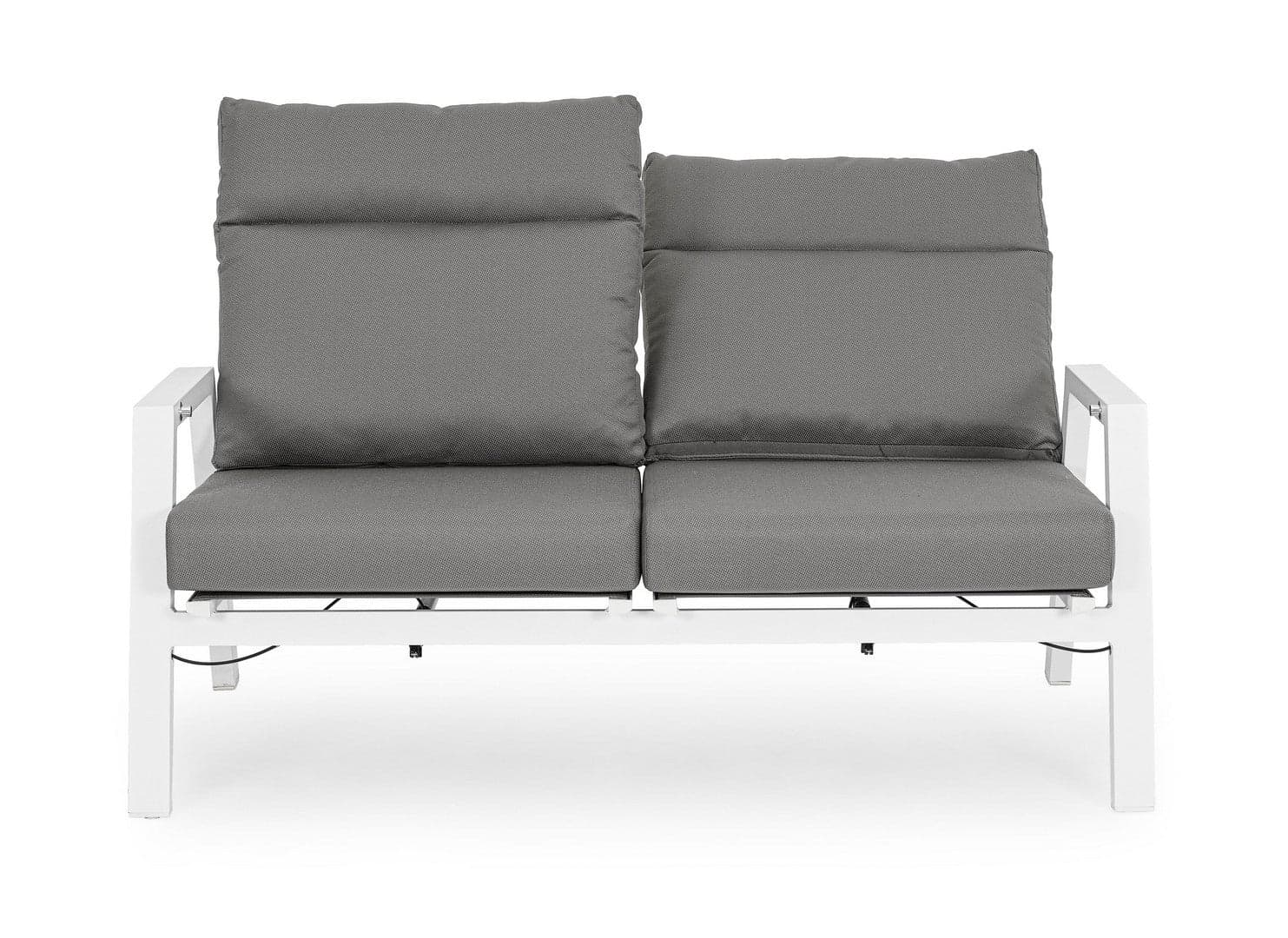 Divano reclinabile ''Kledi'' con struttura in alluminio bianco, per esterno e giardino in Divani Decor Space - Altamura, commercioVirtuoso.it