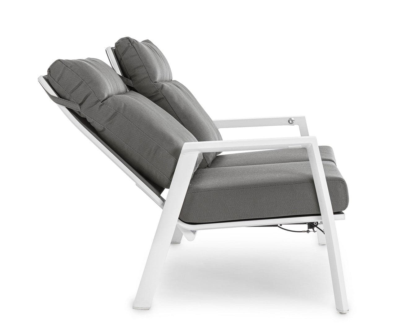 Divano reclinabile ''Kledi'' con struttura in alluminio bianco, per esterno e giardino in Divani Decor Space - Altamura, commercioVirtuoso.it