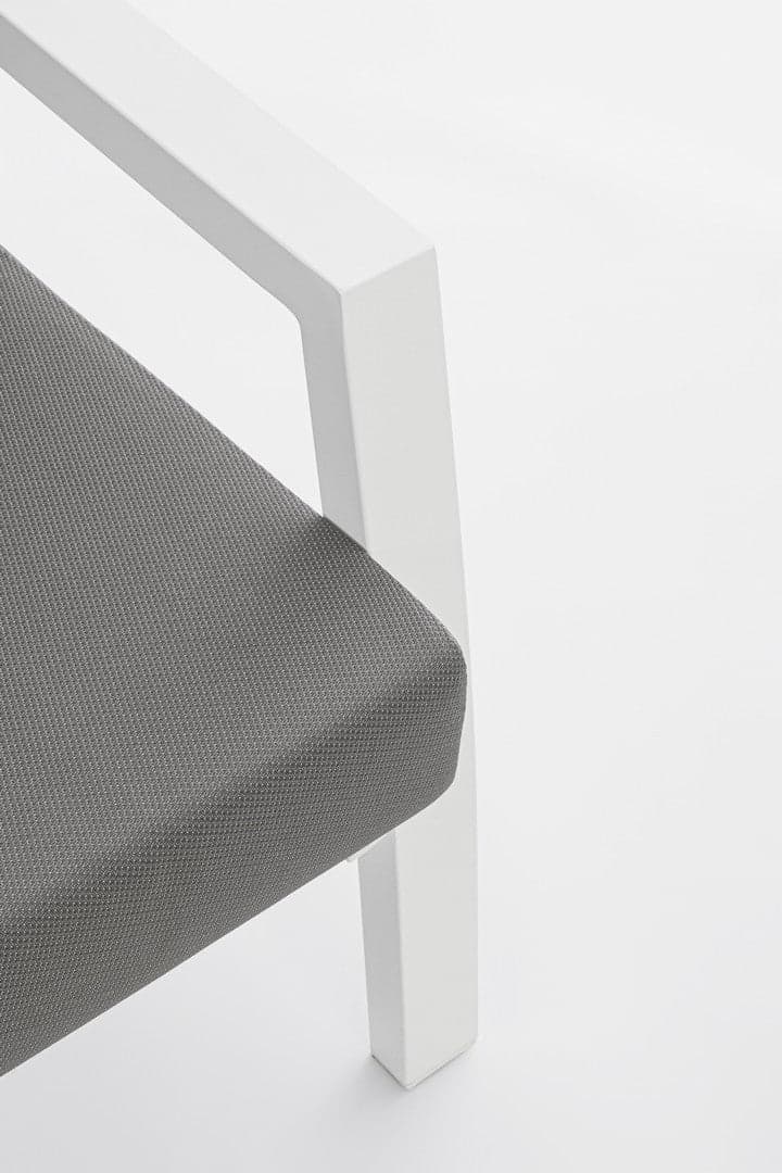 Divano reclinabile ''Kledi'' con struttura in alluminio bianco, per esterno e giardino in Divani Decor Space - Altamura, commercioVirtuoso.it