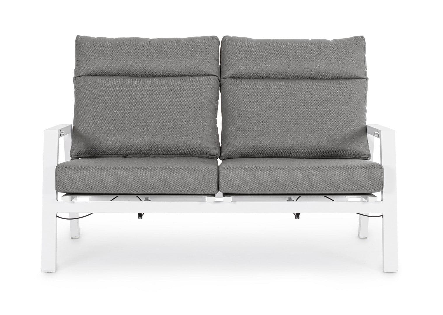 Divano reclinabile ''Kledi'' con struttura in alluminio bianco, per esterno e giardino in Divani Decor Space - Altamura, commercioVirtuoso.it