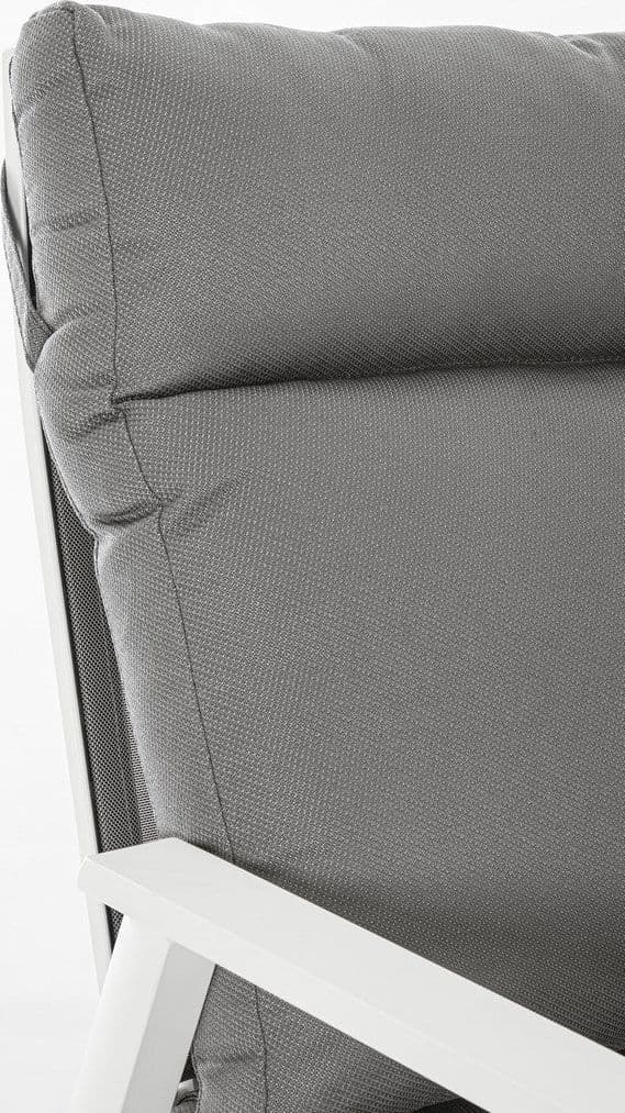 Divano reclinabile ''Kledi'' con struttura in alluminio bianco, per esterno e giardino in Divani Decor Space - Altamura, commercioVirtuoso.it