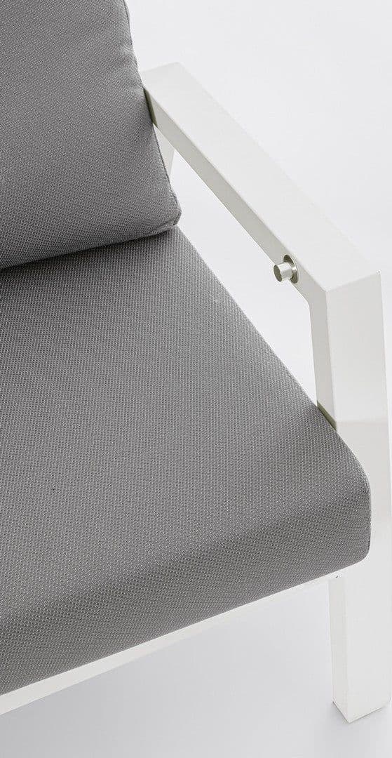 Divano reclinabile ''Kledi'' con struttura in alluminio bianco, per esterno e giardino in Divani Decor Space - Altamura, commercioVirtuoso.it