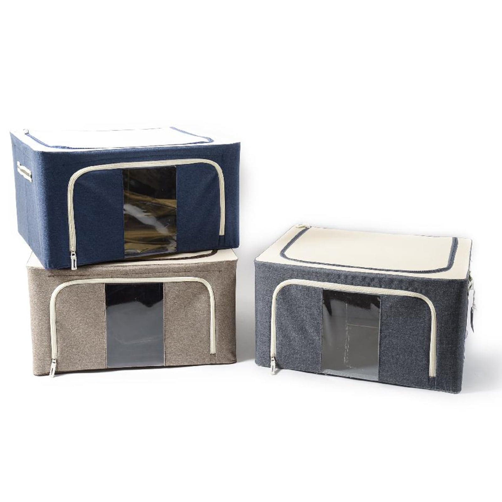 Scatola cambio stagione rigida box in tessuto salvaspazio per armadio con doppia cerniera in Organizer per cassetti Decor Space - Altamura, commercioVirtuoso.it