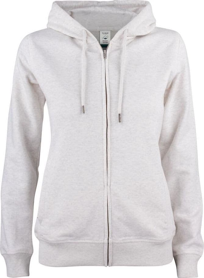 Felpa Clique Zip Cappuccio Nature Melange Felpa Donna Cotone Organico Ecosostenibile - 2