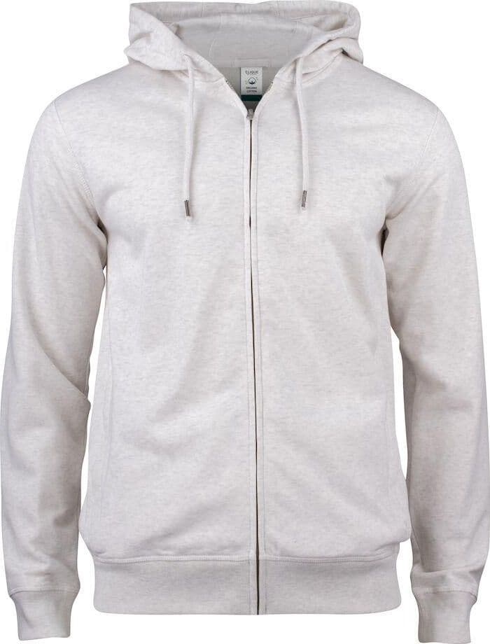 Felpa Clique Zip Cappuccio Nature Melange Felpa Uomo Cotone Organico Ecosostenibile - 2
