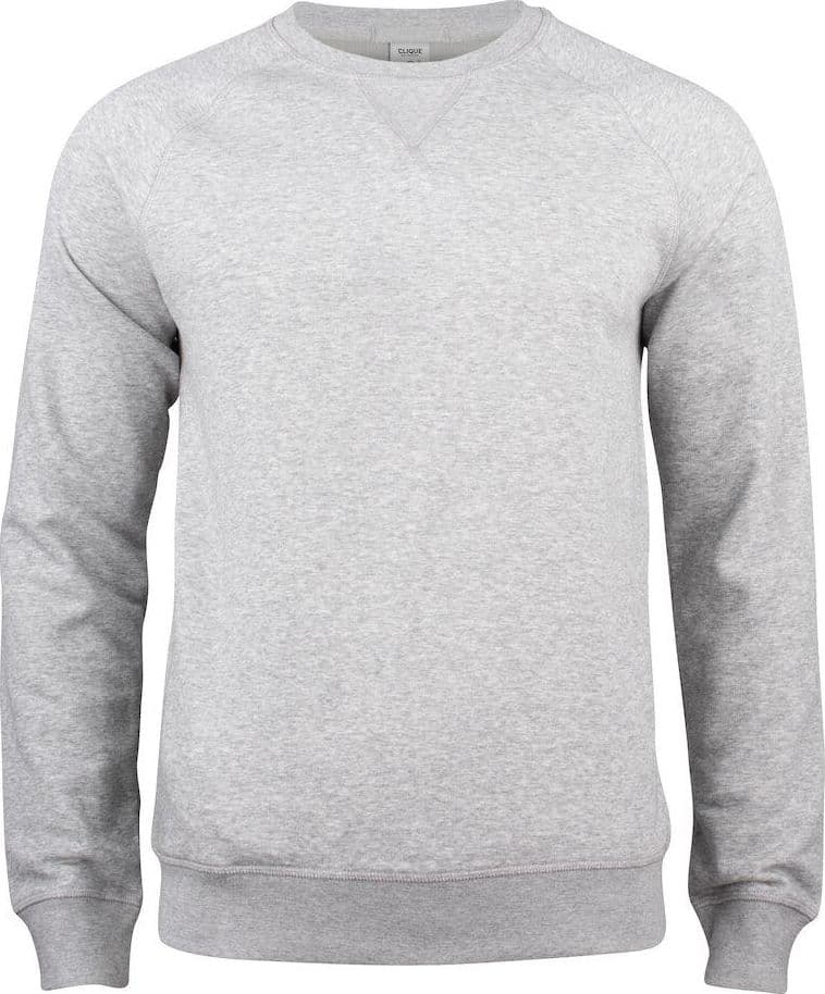 Felpa Clique Girocollo Grigio Melange Felpa Uomo Cotone Organico Ecosostenibile - 2