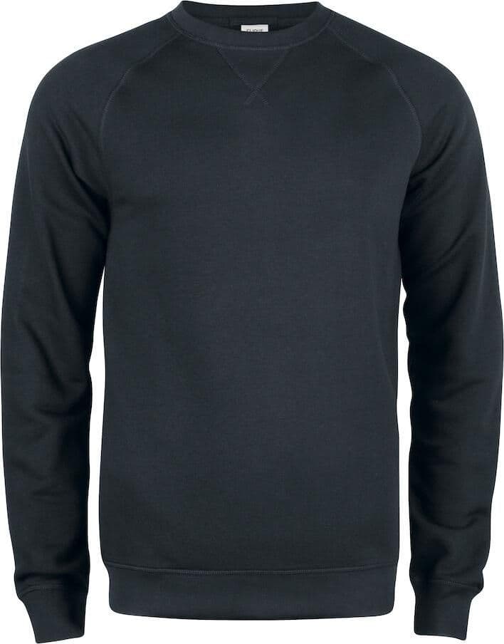 Felpa Clique Girocollo Nero Felpa Uomo Cotone Organico Ecosostenibile Taglie Forti - 2
