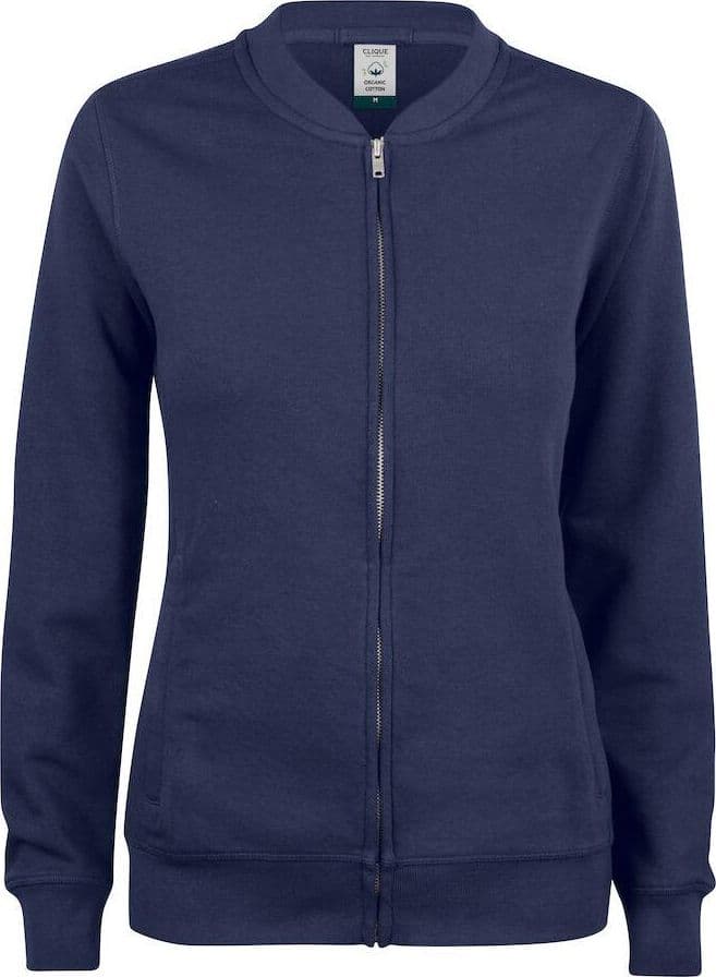 Felpa Clique Cardigan Blu Felpa Donna con Zip Cotone Organico Ecosostenibile - 2