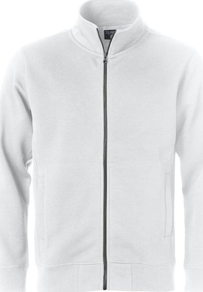 Felpa Clique Classic Cardigan Bianco Zip Intera Uomo - 2