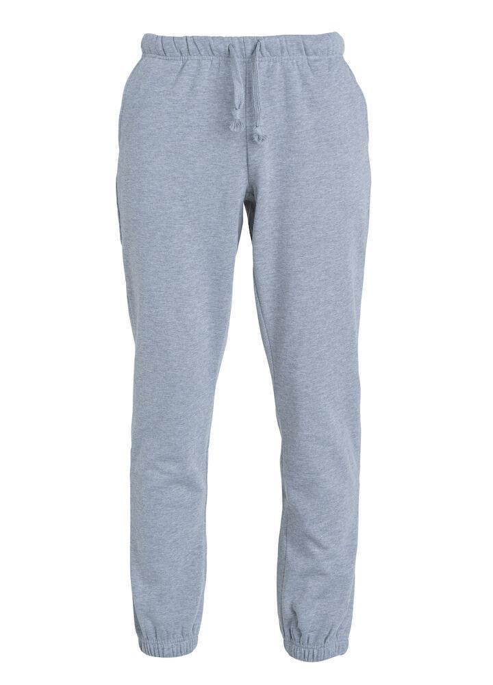Pantaloni Felpa Basic Grigio Melange Pantaloni Sportivi Tempo Libero Taglie Forti - 2