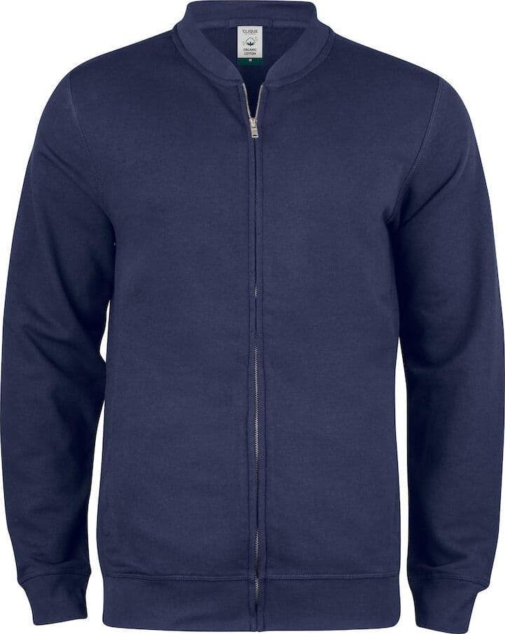 Felpa Clique Cardigan Blu Felpa Uomo con Zip Cotone Organico Ecosostenibile Taglie Forti - 2