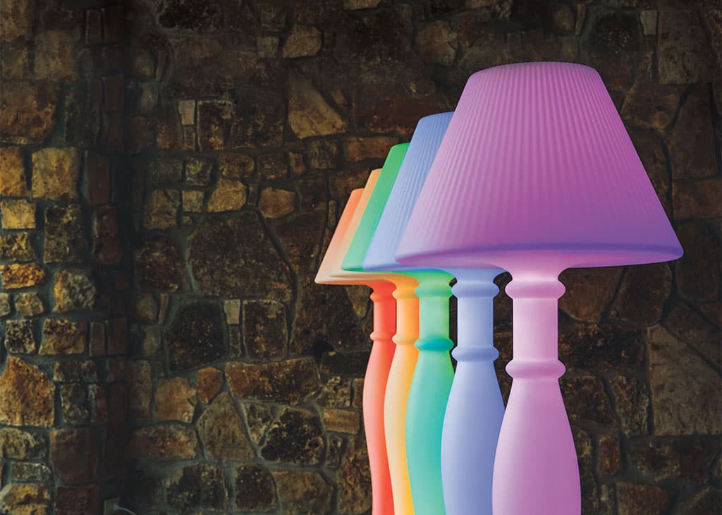 Lampada Eva luminosa per interno ed esterno "Made in Italy" da h 180 cm in Lampade da terra Decor Space - Altamura, commercioVirtuoso.it