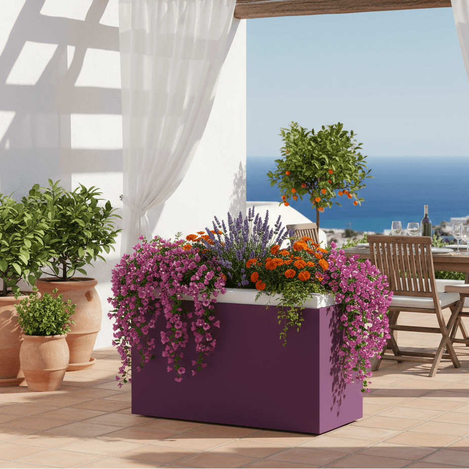 Poltroncina Comfy Roomy pouf in resina con cuscino alto confortevole Made in Italy - 11