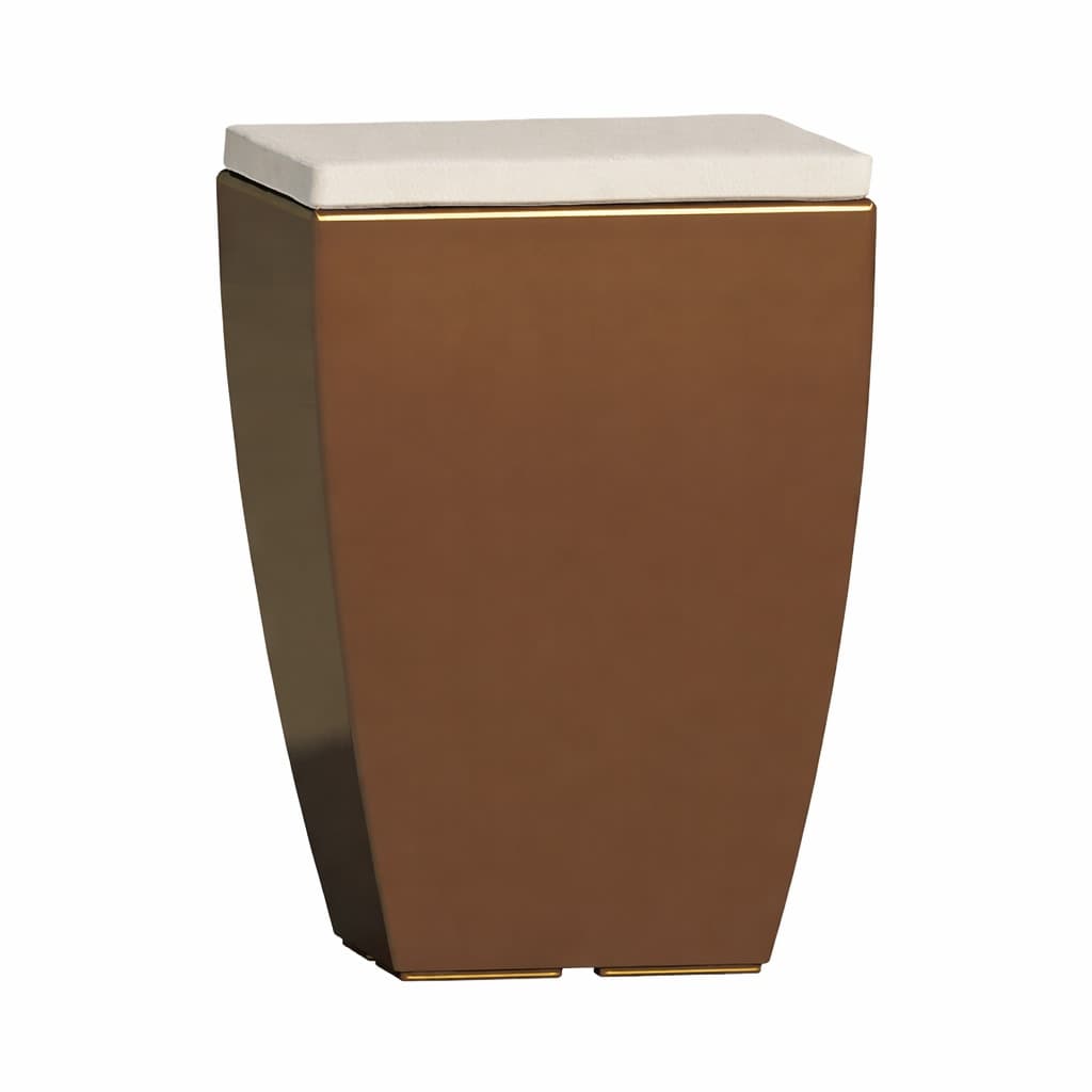 Poltroncina Comfy Fine pouf in resina con cuscino alto confortevole Made in Italy - 10