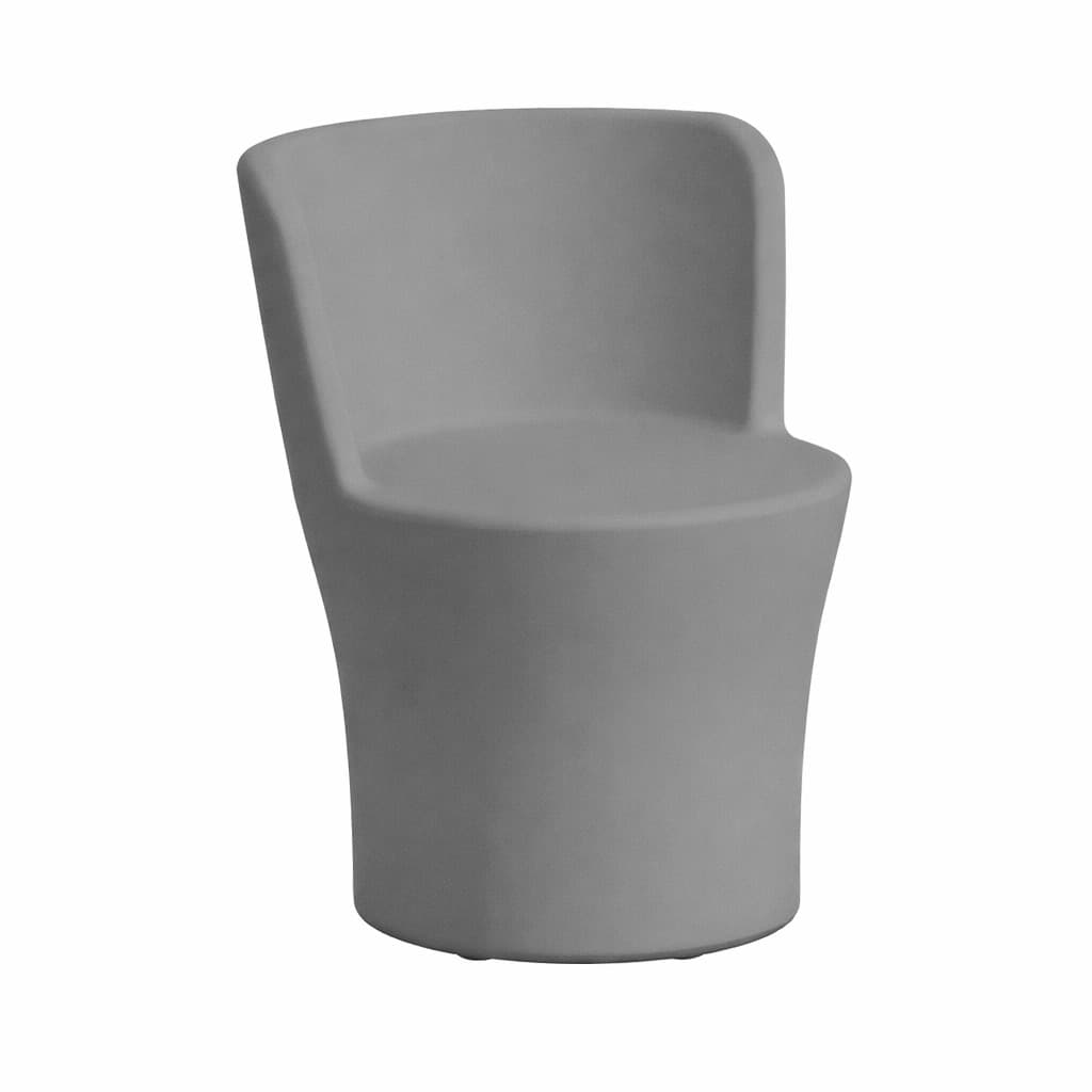 Poltroncina Comfy Moon pouf in resina con schienale alto "Made in Italy" - 7