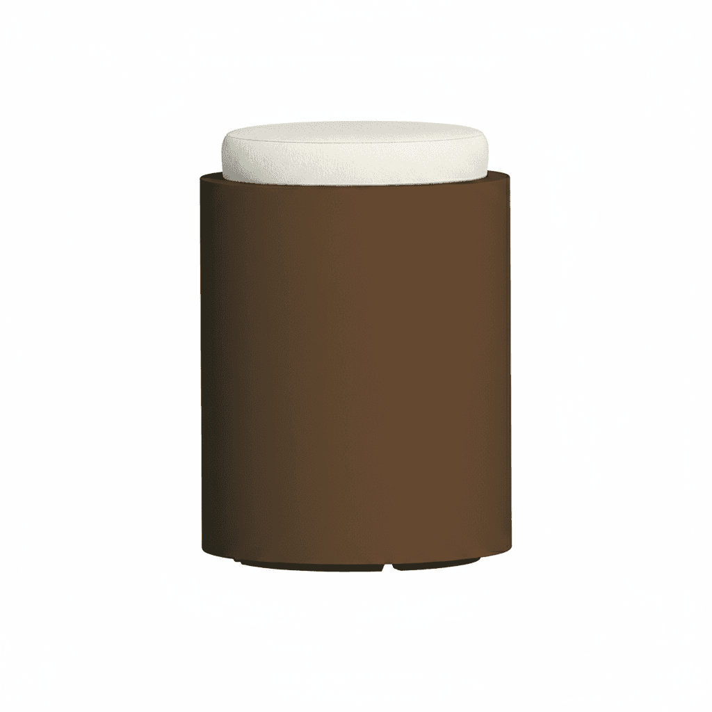 Poltroncina Comfy Round pouf in resina con cuscino alto confortevole Made in Italy - 12
