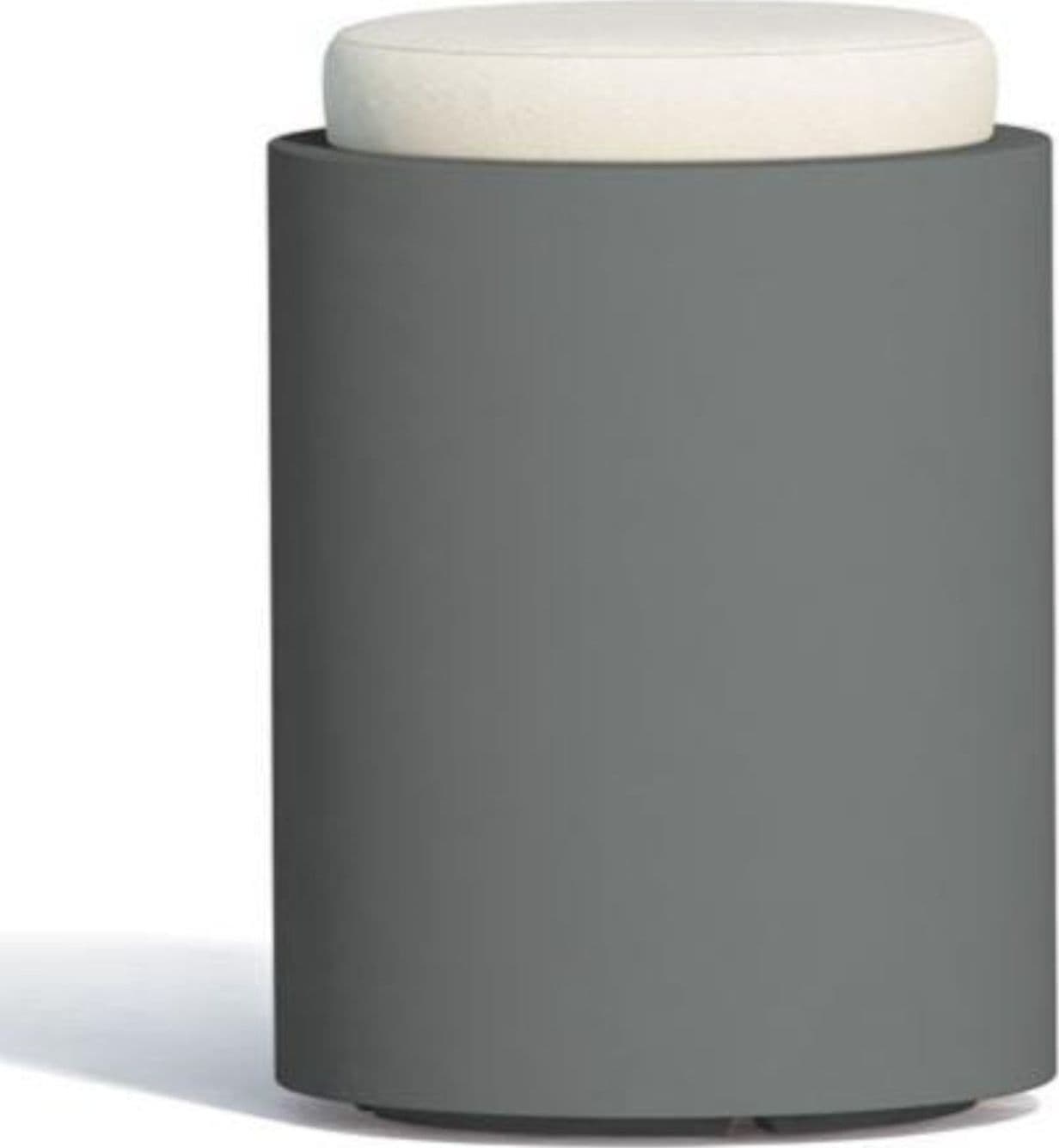 Poltroncina Comfy Round pouf in resina con cuscino alto confortevole Made in Italy - 8