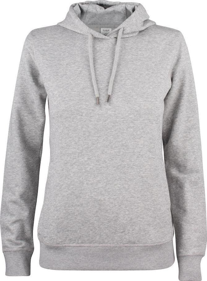 Felpa Clique Cappuccio Grigio Melange Felpa Donna Cotone Organico Ecosostenibile - 2