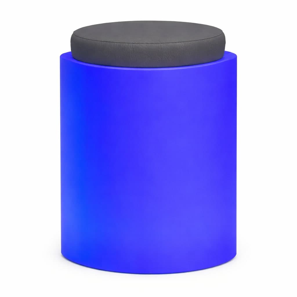Poltroncina luminosa Round Bright rotonda con led pouf "Made in Italy" per esterno - 8