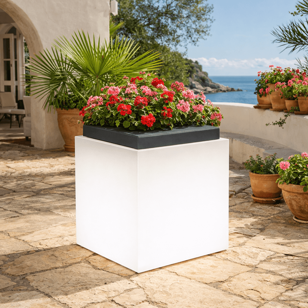 Poltroncina luminosa Square Bright quadrata con led pouf "Made in Italy" per esterno - 14