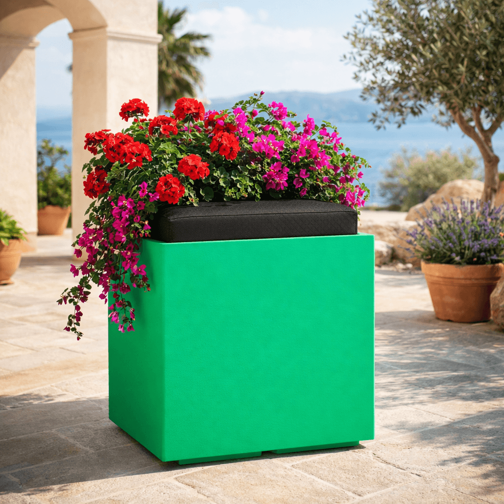 Poltroncina luminosa Square Bright quadrata con led pouf "Made in Italy" per esterno - 13