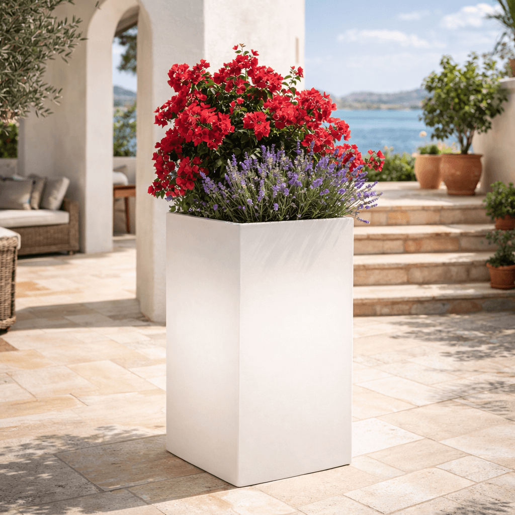 Vaso luminoso Cube per decorazione esterno e giardino "Made in Italy" - 26