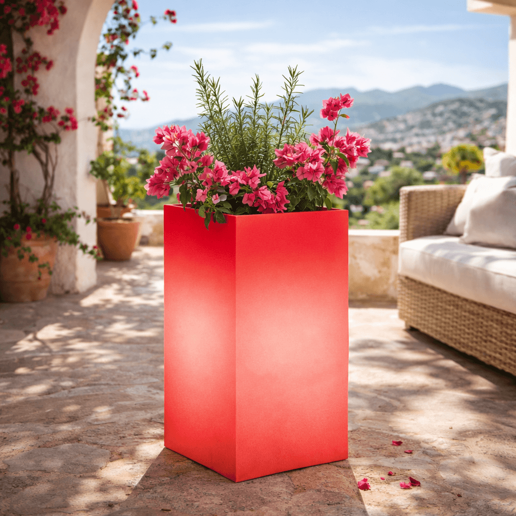 Vaso luminoso Cube per decorazione esterno e giardino "Made in Italy" - 27