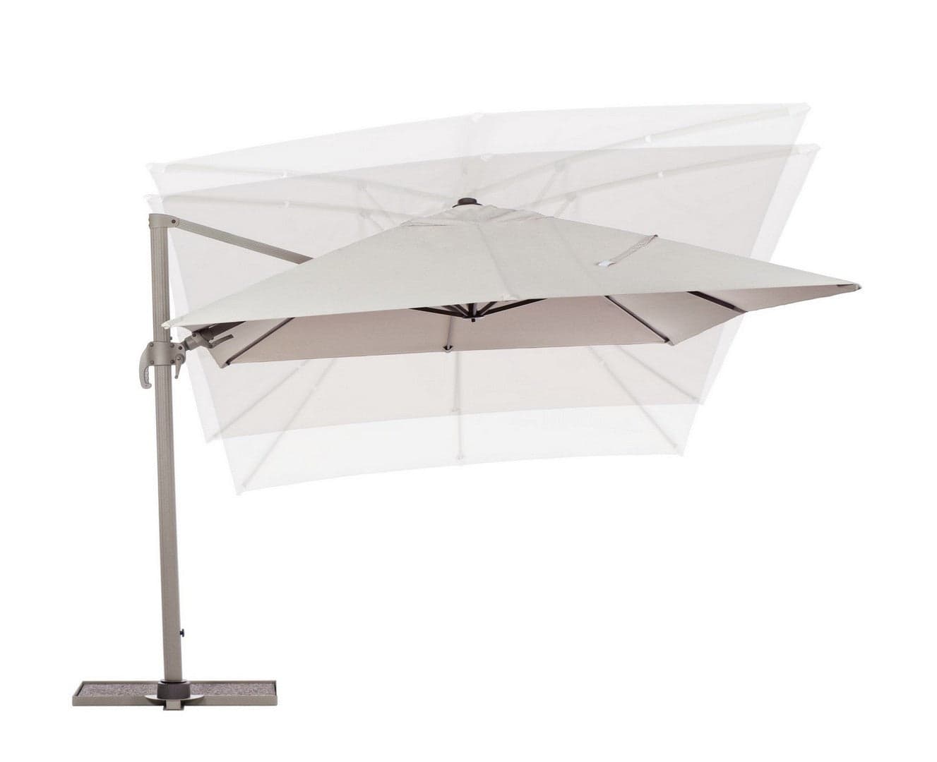 Ombrellone "Saragozza" con braccio girevole, struttura in alluminio per esterno e giardino Giardino e giardinaggio/Arredamento da giardino e accessori/Ombrelloni tende e tettucci parasole/Ombrelloni Decor Space - Altamura, Commerciovirtuoso.it