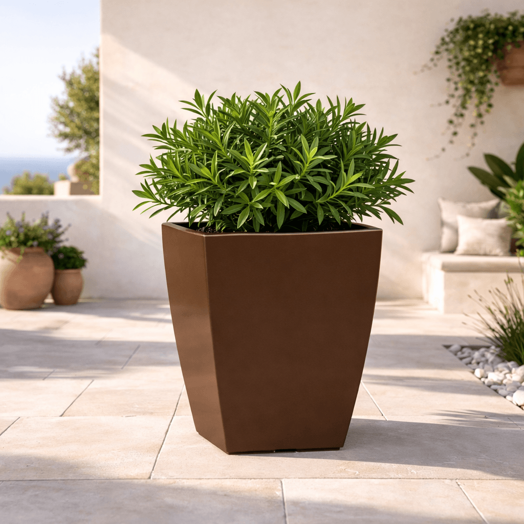 Vaso Cromia Prisma quadrato decorazione in resina "Made in Italy" da h 50 cm - 15