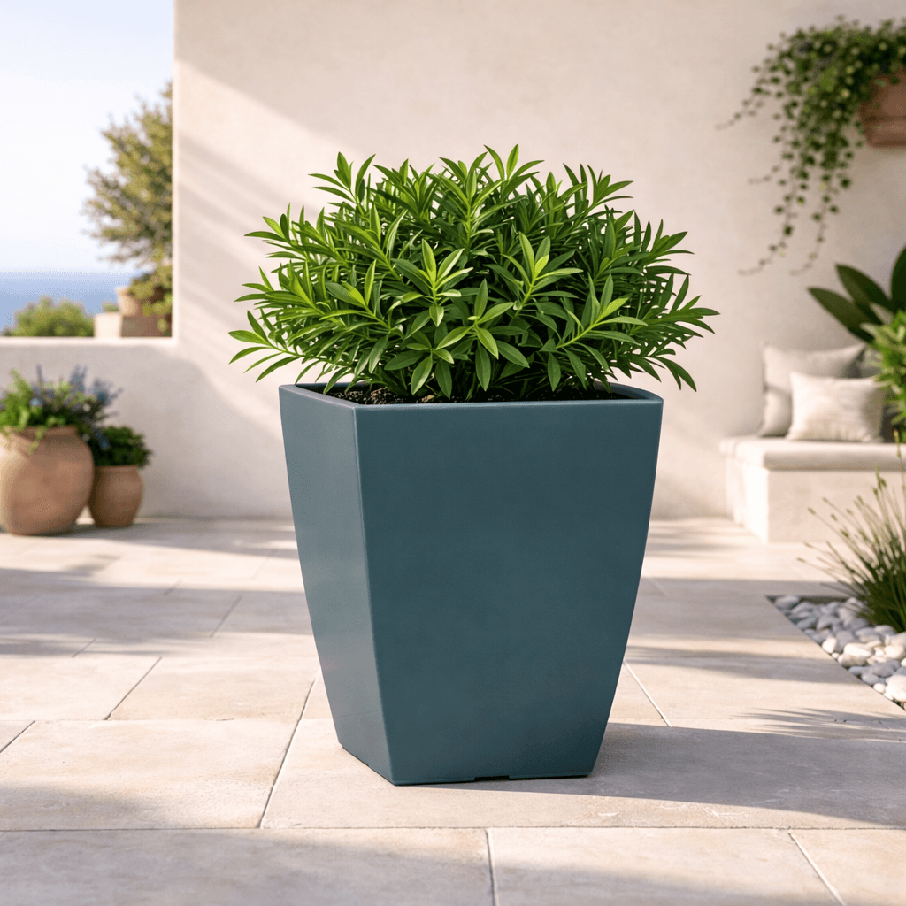 Vaso Cromia Prisma quadrato decorazione in resina "Made in Italy" da h 50 cm - 12