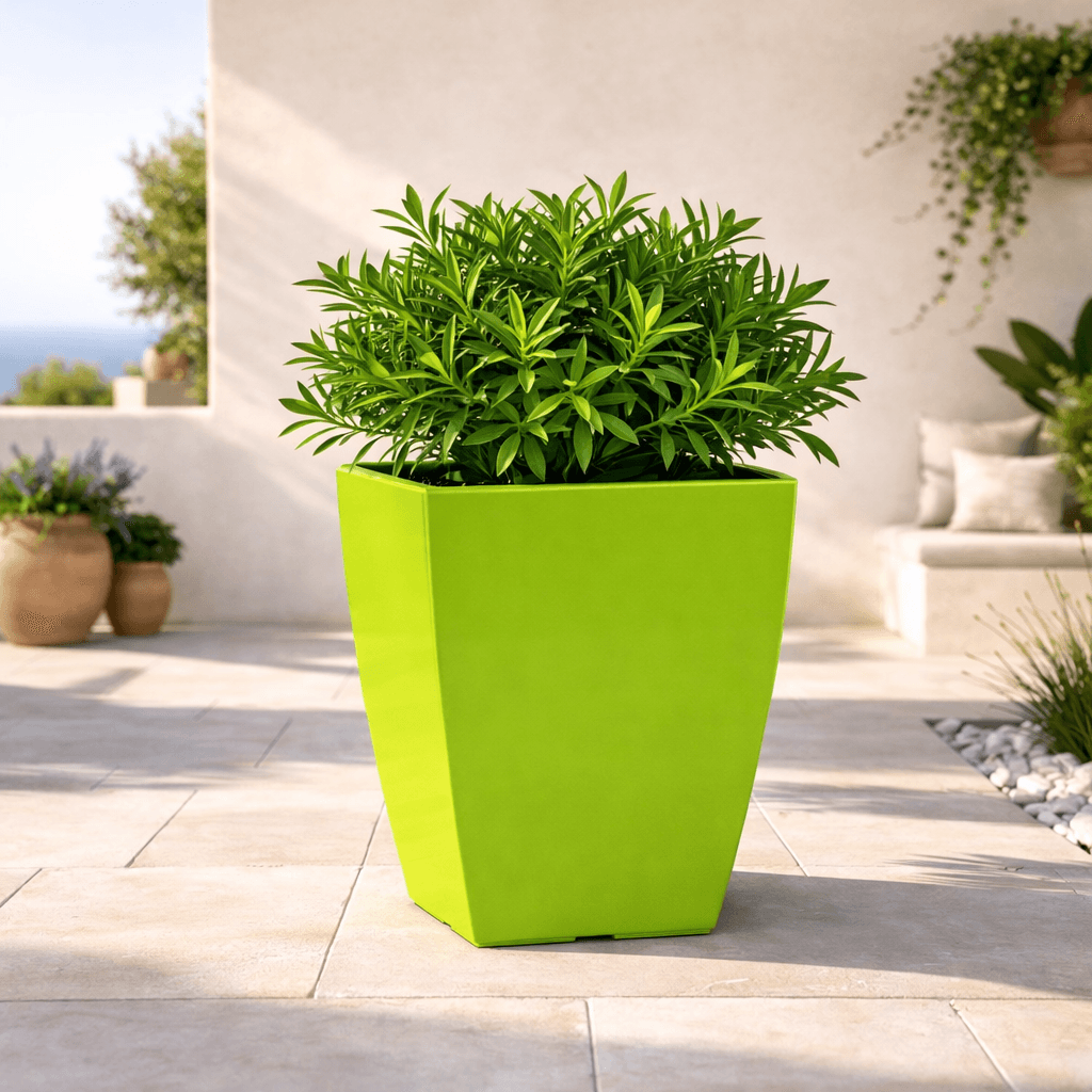 Vaso Cromia Prisma quadrato decorazione in resina "Made in Italy" da h 50 cm - 14
