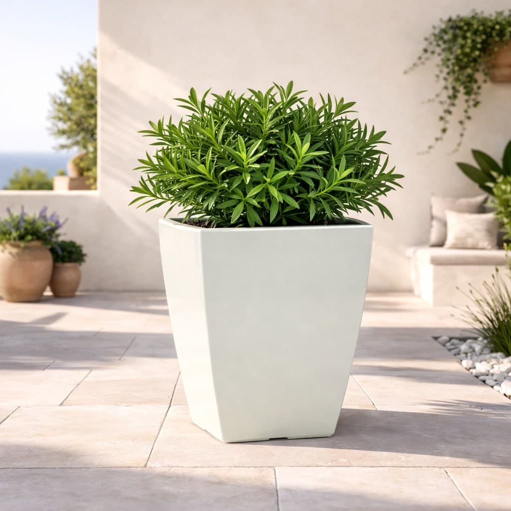 Vaso Cromia Prisma quadrato decorazione in resina "Made in Italy" da h 50 cm - 12