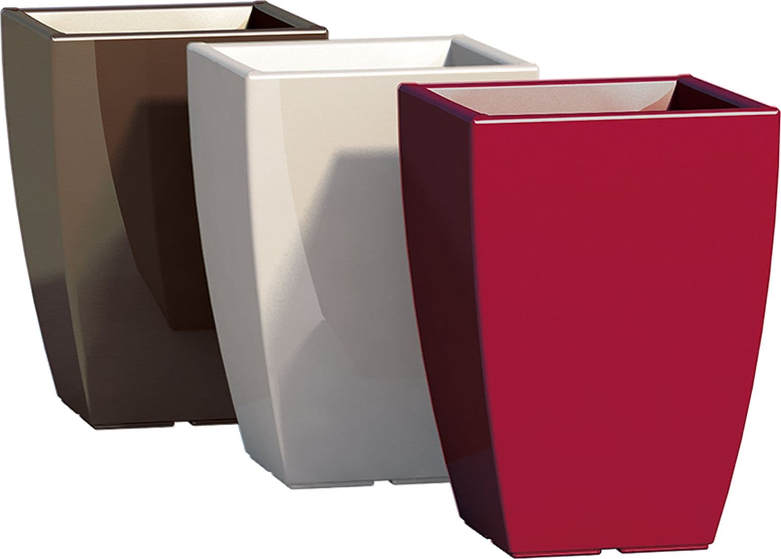 Vaso Cromia Prisma quadrato decorazione in resina "Made in Italy" da h 50 cm in Vasi tradizionali Decor Space - Altamura, commercioVirtuoso.it