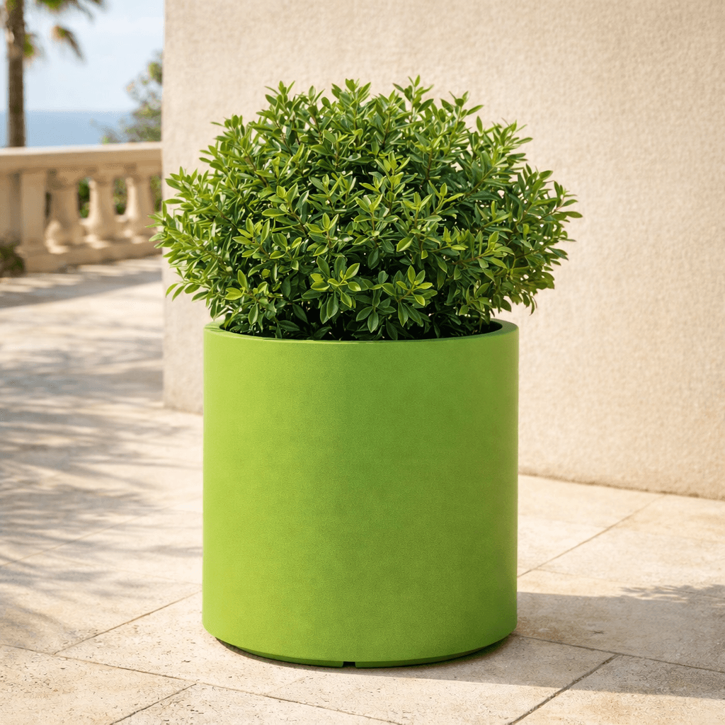 Vaso Cromia Venusio cilindrico decorazione in resina "Made in Italy" da Ø 40 x h 50 cm - 24