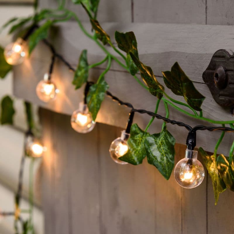 Catena luminosa solare con 50 lampadine a led decorazione per giardino 5 mt in Catene luminose Decor Space - Altamura, commercioVirtuoso.it