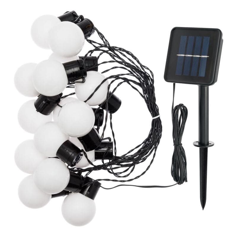 Catena luminosa solare con 15 lampadine a led decorazione per giardino 6 mt in Catene luminose Decor Space - Altamura, commercioVirtuoso.it