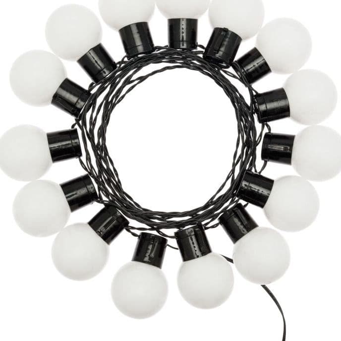 Catena luminosa solare con 15 lampadine a led decorazione per giardino 6 mt in Catene luminose Decor Space - Altamura, commercioVirtuoso.it