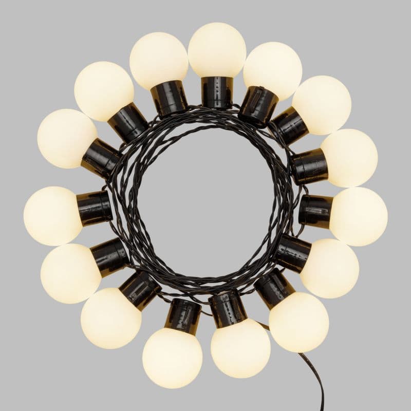 Catena luminosa solare con 15 lampadine a led decorazione per giardino 6 mt in Catene luminose Decor Space - Altamura, commercioVirtuoso.it