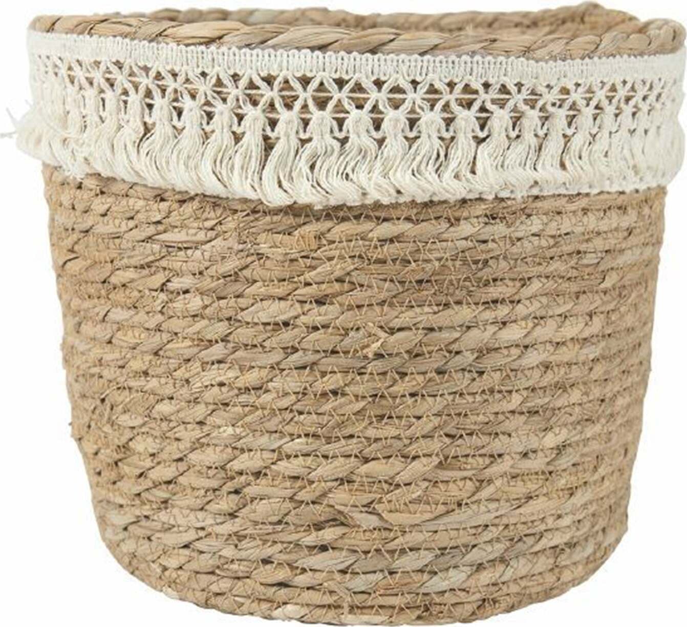 Set 3 Cestini Porta Oggetti Macramè In Fibra Naturale Vasi Decorativi Casa e cucina/Organizzazione interni/Contenitori ceste e cestini/Cestini portaoggetti/Cestini portaoggetti per le scale Decor Space - Altamura, Commerciovirtuoso.it