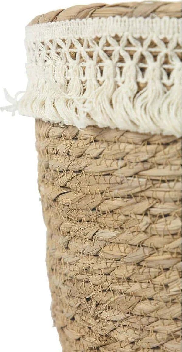 Set 3 Cestini Porta Oggetti Macramè In Fibra Naturale Vasi Decorativi Casa e cucina/Organizzazione interni/Contenitori ceste e cestini/Cestini portaoggetti/Cestini portaoggetti per le scale Decor Space - Altamura, Commerciovirtuoso.it