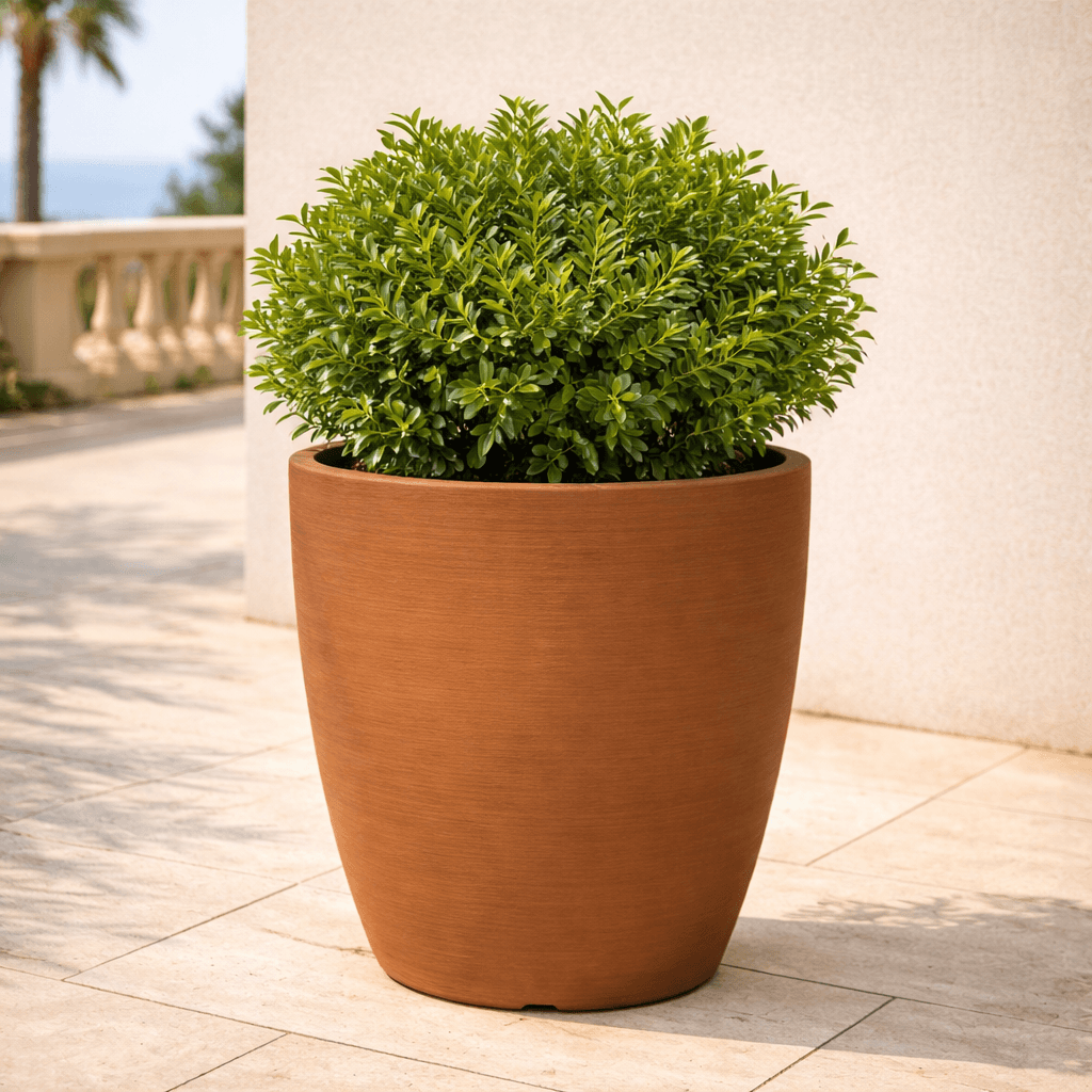 Vaso Cromia Adone rotondo decorazione in resina "Made in Italy" da h 38 cm - 23