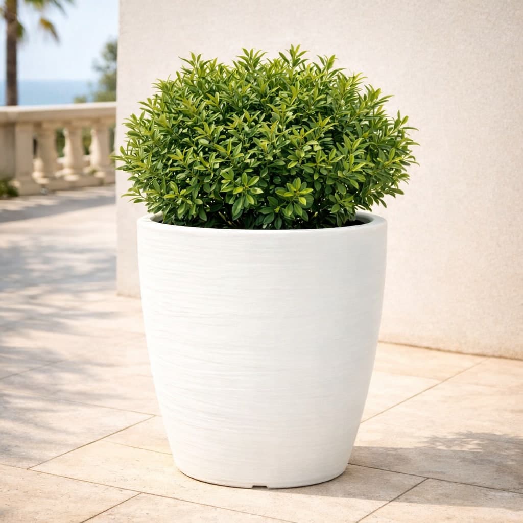 Vaso Cromia Adone rotondo decorazione in resina "Made in Italy" da h 38 cm in Vasi tradizionali Decor Space - Altamura, commercioVirtuoso.it