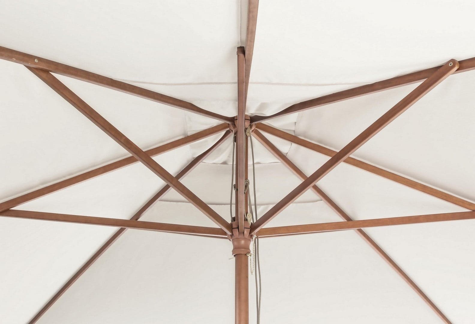 Ombrellone "Syros" a palo centrale, color naturale, struttura resistente per esterno in Ombrelloni Decor Space - Altamura, commercioVirtuoso.it