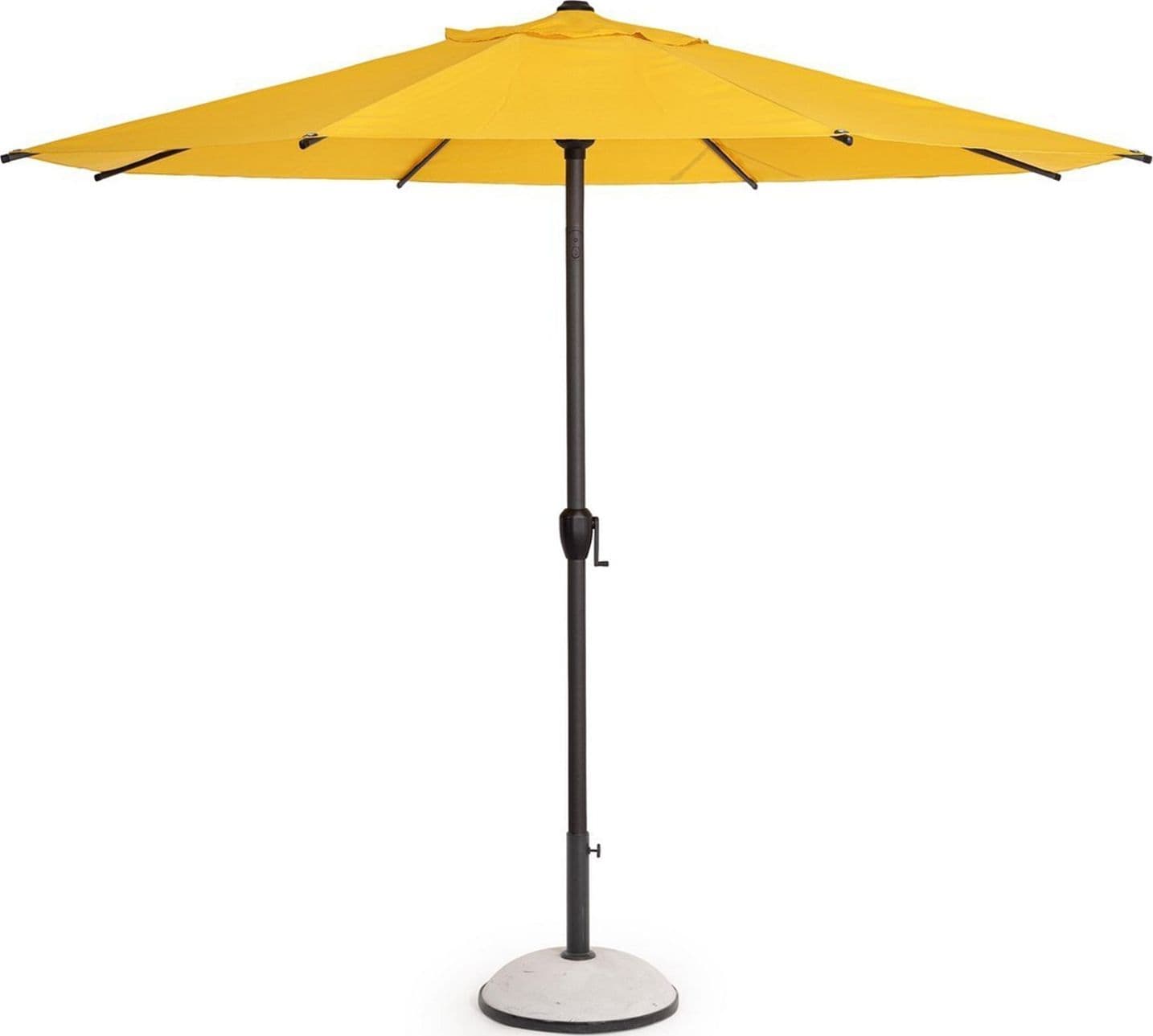 Ombrellone "Rio" con palo centrale e snodo, da 3 metri, per esterno e giardino – Mimosa – Andrea Bizzotto Spa – giallo