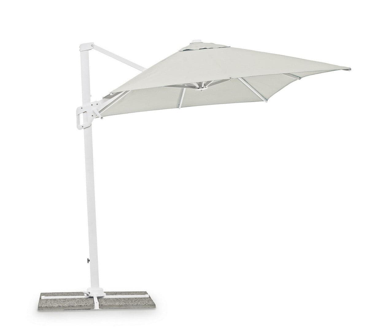 Ombrellone "Eden" a braccio laterale con struttura in alluminio, per esterno, telo color naturale Giardino e giardinaggio/Arredamento da giardino e accessori/Ombrelloni tende e tettucci parasole/Ombrelloni Decor Space - Altamura, Commerciovirtuoso.it