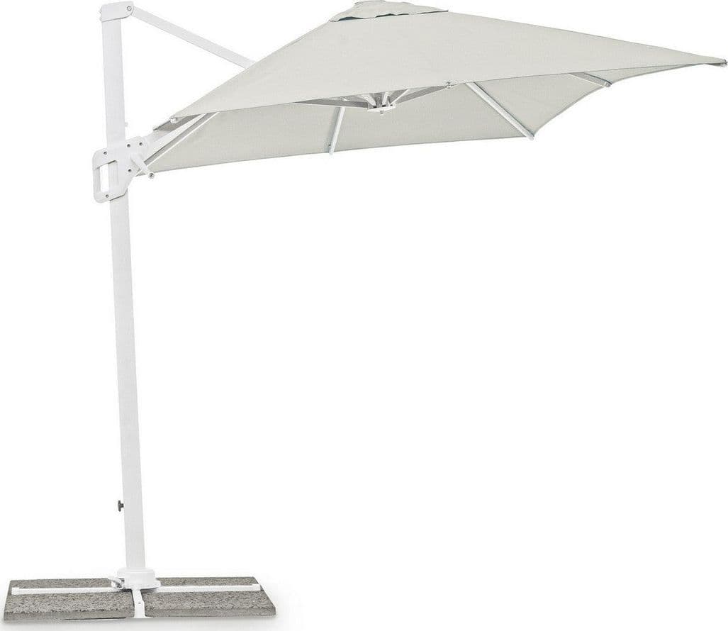Ombrellone "Eden" a braccio laterale con struttura in alluminio, per esterno, telo color naturale Giardino e giardinaggio/Arredamento da giardino e accessori/Ombrelloni tende e tettucci parasole/Ombrelloni Decor Space - Altamura, Commerciovirtuoso.it
