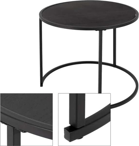Set 3 Tavolini Da Salotto Moderno In Metallo Con Piano In Legno Casa e cucina/Arredamento/Soggiorno/Tavoli e tavolini/Tavolini bassi Decor Space - Altamura, Commerciovirtuoso.it