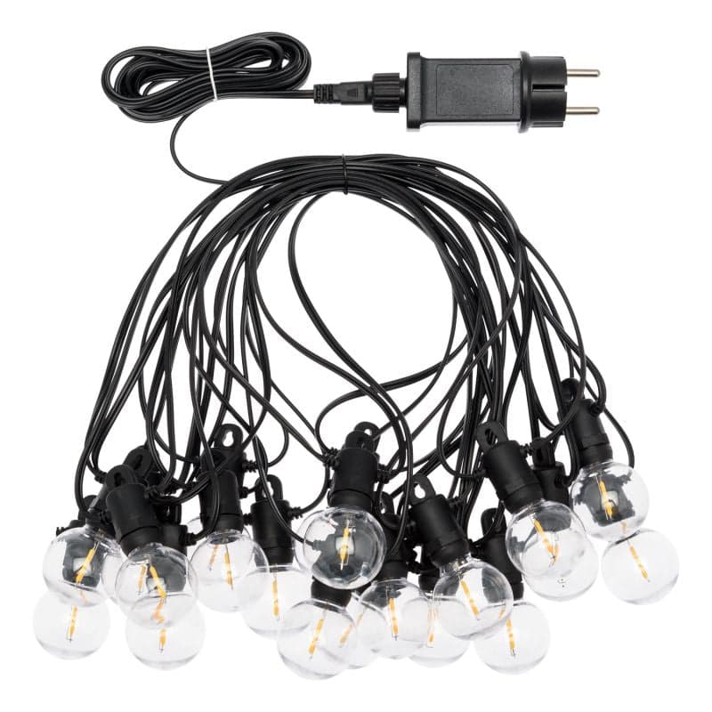 Catena luminosa con 20 lampadine a led decorazione per giardino 9,5 mt in Catene luminose Decor Space - Altamura, commercioVirtuoso.it