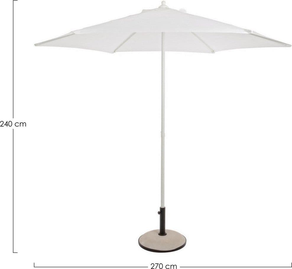 Ombrellone "Delfi" a palo centrale, struttura in acciaio per esterno da 270 cm in Ombrelloni Decor Space - Altamura, commercioVirtuoso.it